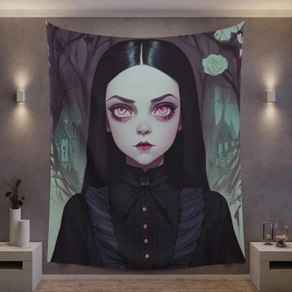 Wednesday Woods Printed Wall Tapestry - Picture 2 of 2